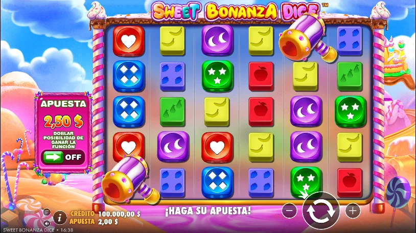 Sweet Bonanza Dice — juego principal