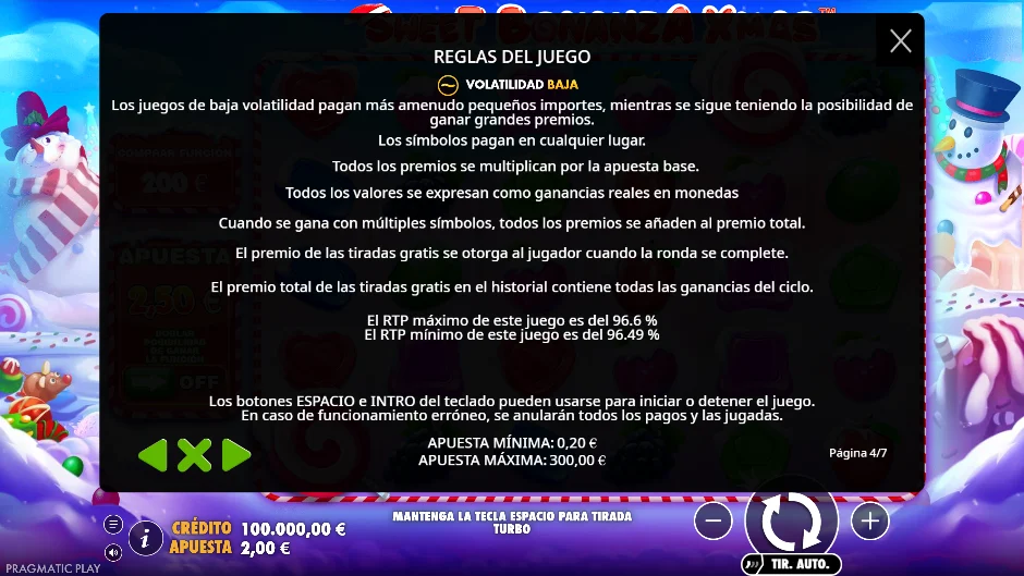 Reglas con RTP y volatilidad